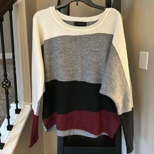 Halston color block sweater